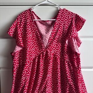 Red Polka Dot Women's Dress